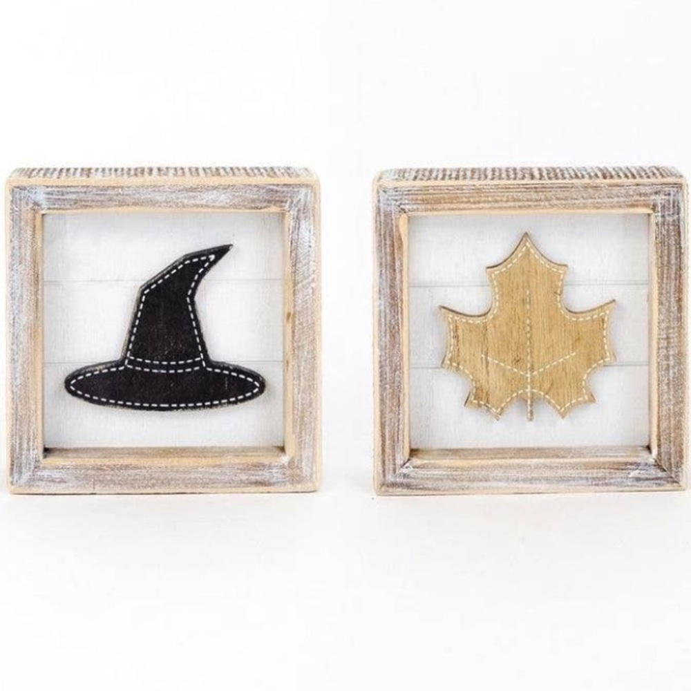 Double sided fall/Halloween decor